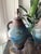Tiffany Blue Monumental Volcanic Glaze Ceramic Amphora Table Lamps – A Pair For Sale - Image 8 of 8