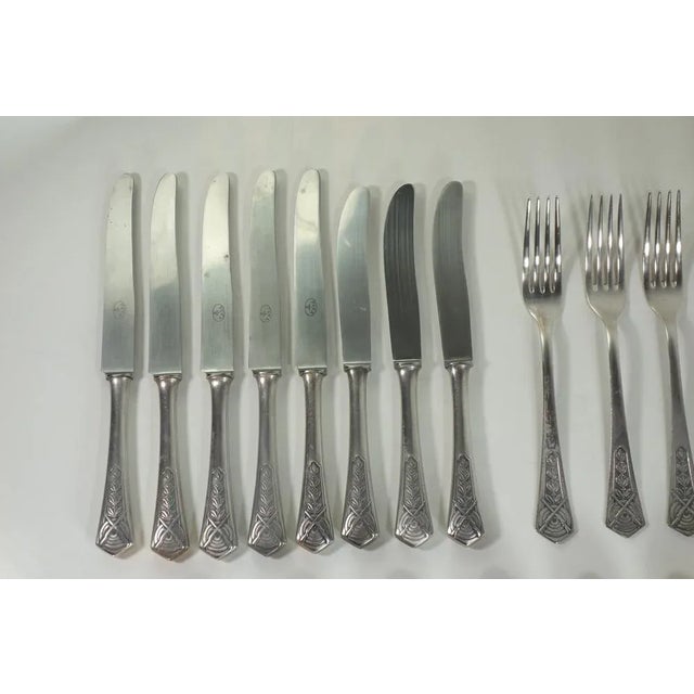 Antique German Cutlery Set from Peka, Set of 24 For Sale - Image 3 of 11