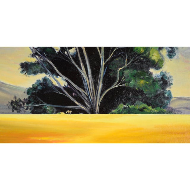 Green 1960s "San Gregorio Sun Up" Landscape Oil Painting by Vern Hansen, Framed For Sale - Image 8 of 9