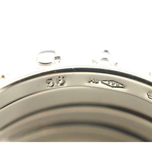 Silver Mid 20th Century Bvlgari B.zero1 Three-Band Ring in 18k White Gold w/Cert Size 7.5 / EU 56 For Sale - Image 8 of 9