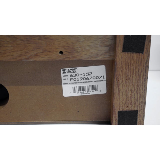 Howard Miller Hampton 630-150 Dual Chime 72nd Anniversary Edition Mantel Clock For Sale - Image 9 of 11