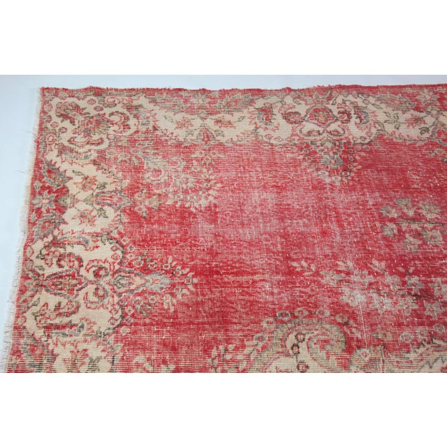 Vintage Turkish Rug – Hand-Knotted Anatolian Masterpiece -6' 9'' X 10' 6'' For Sale - Image 4 of 12