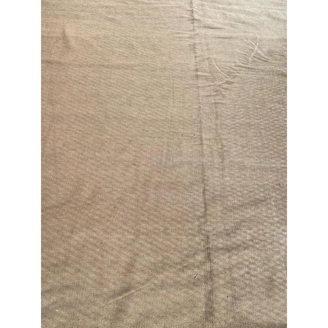 Vintage Indian Modern Khaki Color Flat Rug For Sale - Image 15 of 18