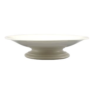 Antique White Footed Ironstone Compote Serving Dish For Sale