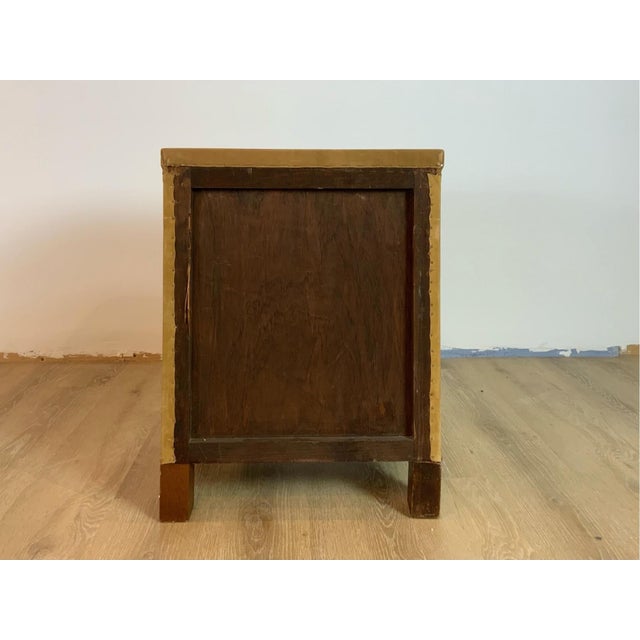 Mid-Century Suede Upholstered Square Side Tables—A Pair For Sale - Image 9 of 12