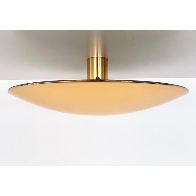 Large Flush Mount Light in Polished Brass by Florian Schulz, 1970s For Sale - Image 14 of 14