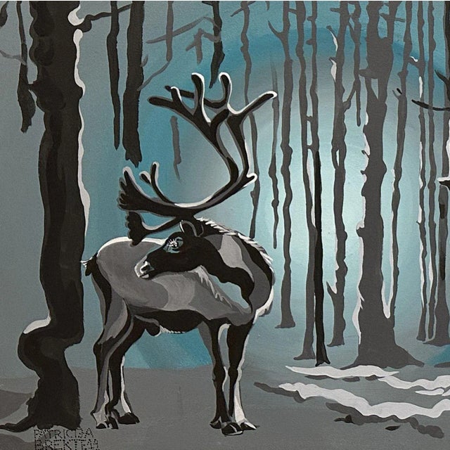 Contemporary Patricija Brekte, In the Forest 1, Acrylic on Canvas, 2014 For Sale - Image 3 of 4