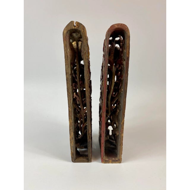 Metal Mid 18th Century Architectural Elements Temple Wooden Carving - a Pair For Sale - Image 7 of 8