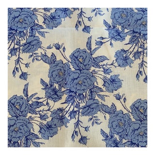 Maiden Maxwell Chantilly Minimalist Blue Linen Fabric- 3 Yards For Sale
