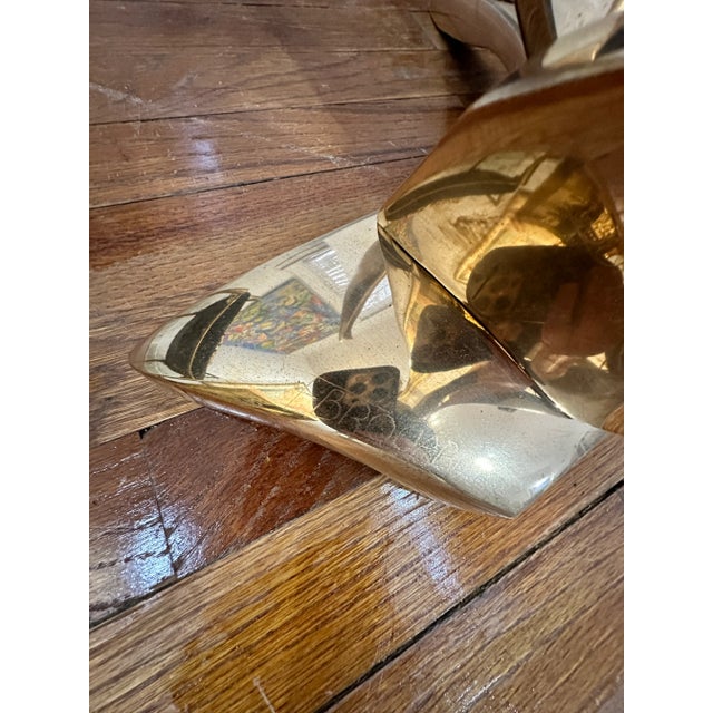 Bronze Rare Fred Brouard Signed Gilt Bronze Table Bases Set of 3 For Sale - Image 8 of 9