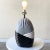 Postmodern Postmodern Black White and Gray Ceramic Table Lamp For Sale - Image 3 of 8