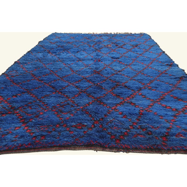 Mid-Century Modern Vintage Beni MGuild Moroccan Rug, 06'02 X 11'09 For Sale - Image 3 of 10