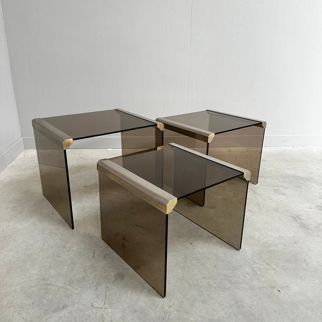 T35 Nesting Tables by Pierangelo Gallotti for Gallotti & Radice, Italy, 1970s, Set of 3 For Sale - Image 6 of 9