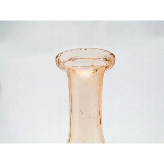 Glass Vintage Art Deco Carafe from Hortensja Glassworks, Poland, 1950s For Sale - Image 7 of 9