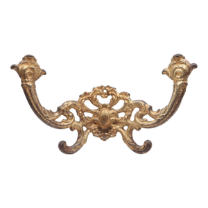 Brass Plated Cast Iron Antique Victorian Hall Tree Hook