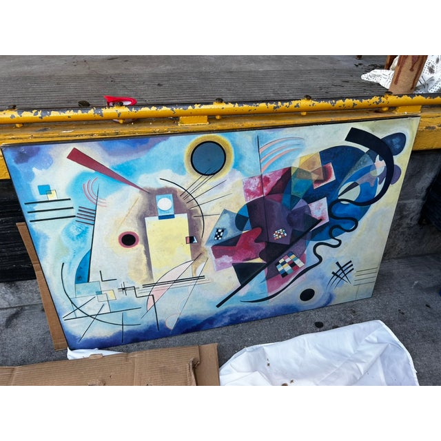 1980s Large 1980's Oil on Canvas Abstract Art Piece For Sale - Image 5 of 5