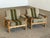 A pair of solid oak brutalist lounge chairs in the Scandinavian Modern tradition, attributed to Henning Kjærnulf and...