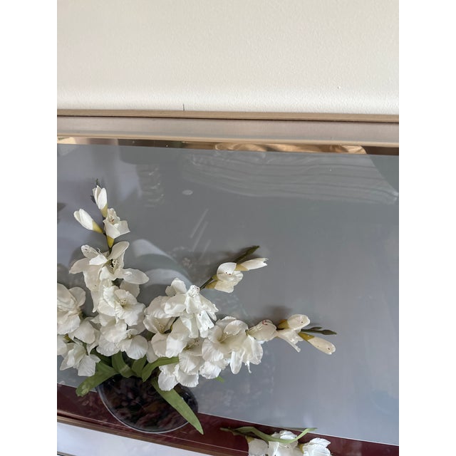 Metal Vintage 3-D Floral Vase Wall Art For Sale - Image 7 of 8