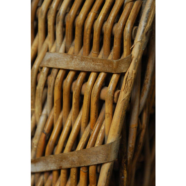 English Military Wicker Basket Chairish