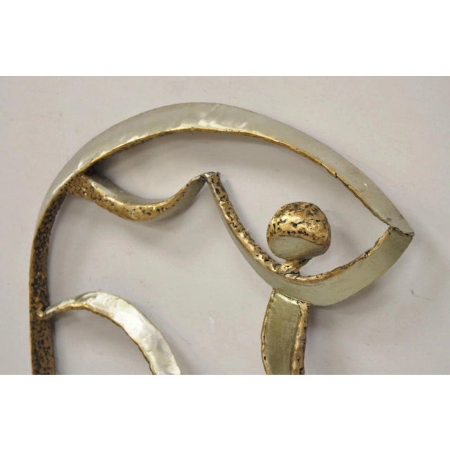Colbert Collins 1980s Steel Metal Brutalist Ribbon Dancers Wall Art Sculpture For Sale - Image 12 of 12