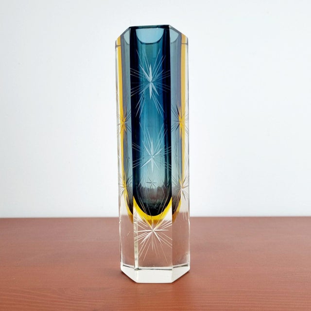 Italian Modern Sommerso Murano Glass Vase by Pagnin and Bon, 1960s For Sale - Image 12 of 12