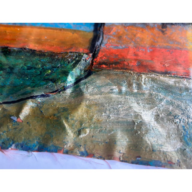 Jaddan Massanet Abstract Mixed Media Collage Painting 2003 For Sale - Image 4 of 8
