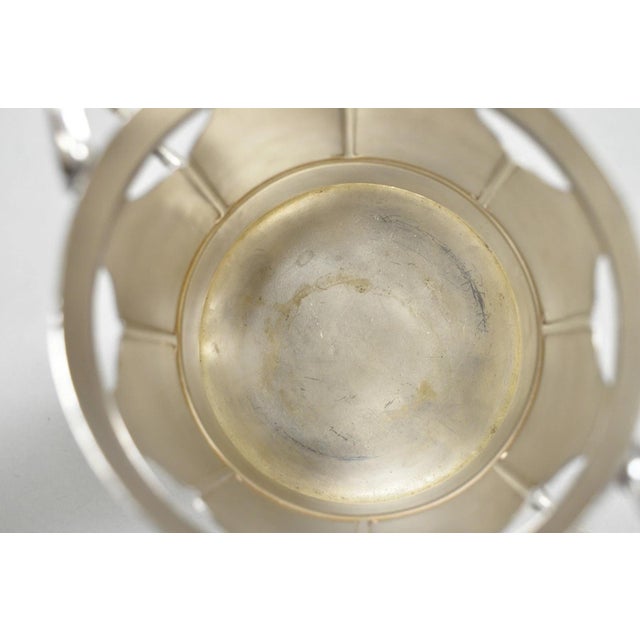 Silver Roberts and Belk Art Nouveau Silver Plated Champagne Chiller Wine Bottle Coaster For Sale - Image 8 of 13