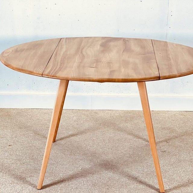 Foldable Dining Table in Elm by Lucian Ercolani for Ercol, 1960 For Sale - Image 8 of 10
