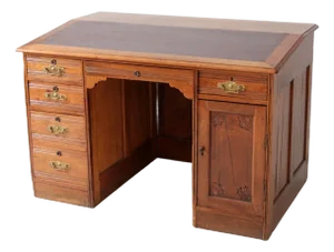 Antique Victorian Kneehole Writing Desk