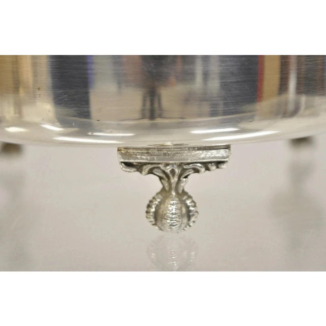 Early 20th Century Vintage Epc Sheffield English Victorian Silver Plated Hinged Lid Silent Butler For Sale - Image 5 of 12