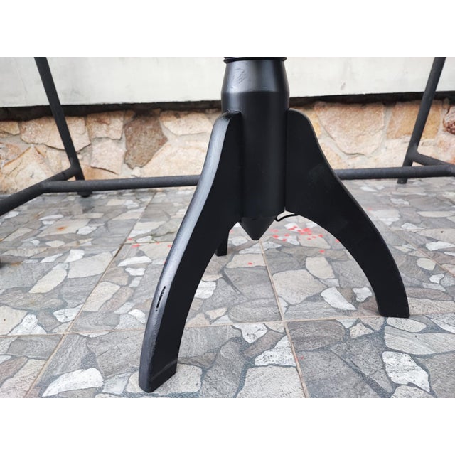 1960s Art Deco Adjustable Wooden Piano Stool, 1950s For Sale - Image 5 of 7