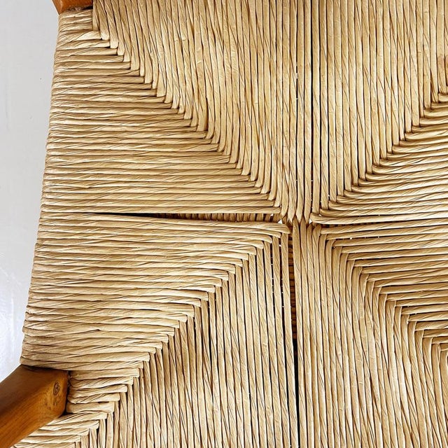 Mid-Century Modern Italian Armchairs in Woven Straw and Wood, 1940s For Sale - Image 14 of 18