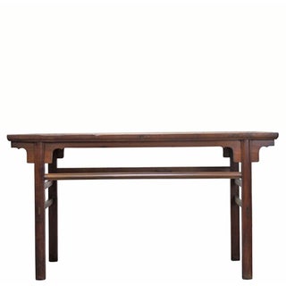 62" Long Antique Brown Console Table For Sale