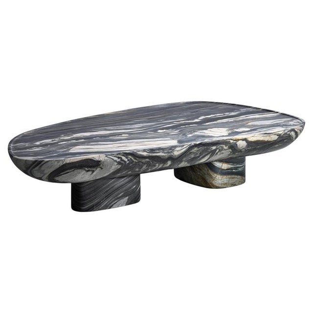 Shell Calacatta Midnight Coffee Table by Etamorph For Sale - Image 6 of 6