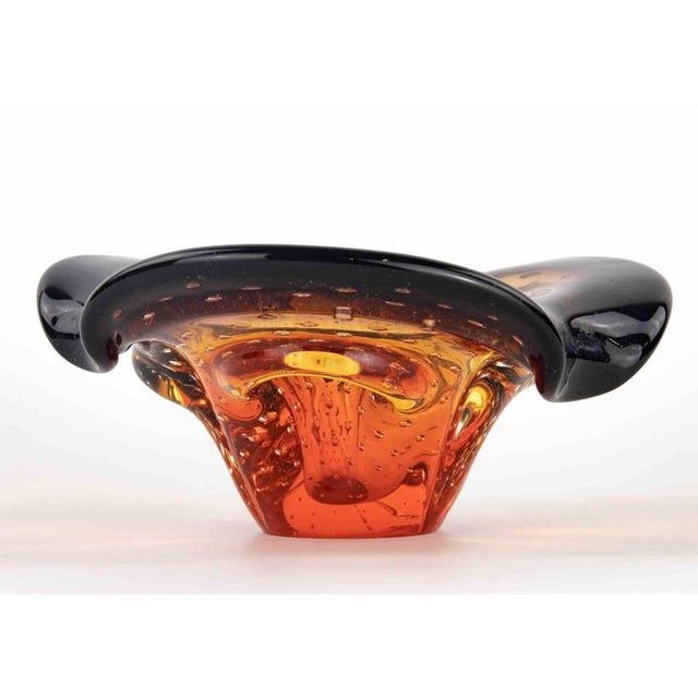 Vintage Glass Bowl attributed to Seguso Vetri d'Arte, 1970s For Sale - Image 6 of 7