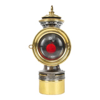 Antique Converted Old Sol Hawthorne Carbide Bicycle Lamp For Sale