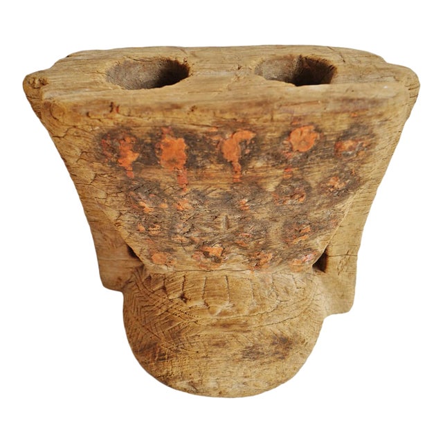 1920s Rajasthan Village Wood Candle Stand For Sale