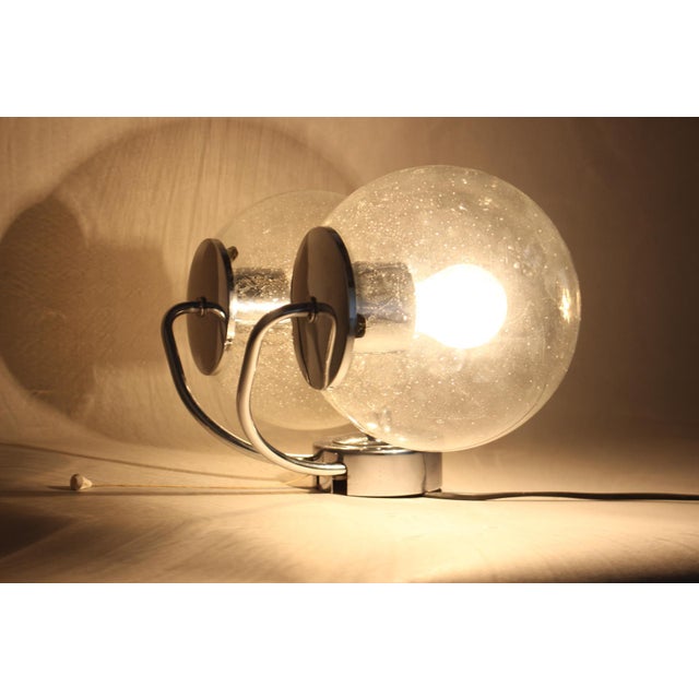 Chrome and Glass Wall Lamp, Czechoslovakia, 1970s For Sale - Image 14 of 16