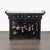 Lacquer altar style cabinet, hand painted with birds and floral motifs, with raised relief figures and brass hardware....