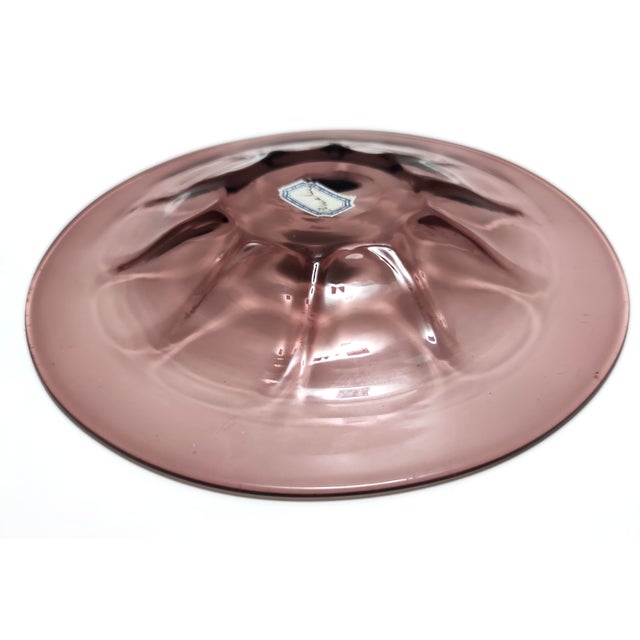 1920s Rose Ribbed Murano Glass Vide-Poche by Vittorio Zecchin, 1920s For Sale - Image 5 of 8