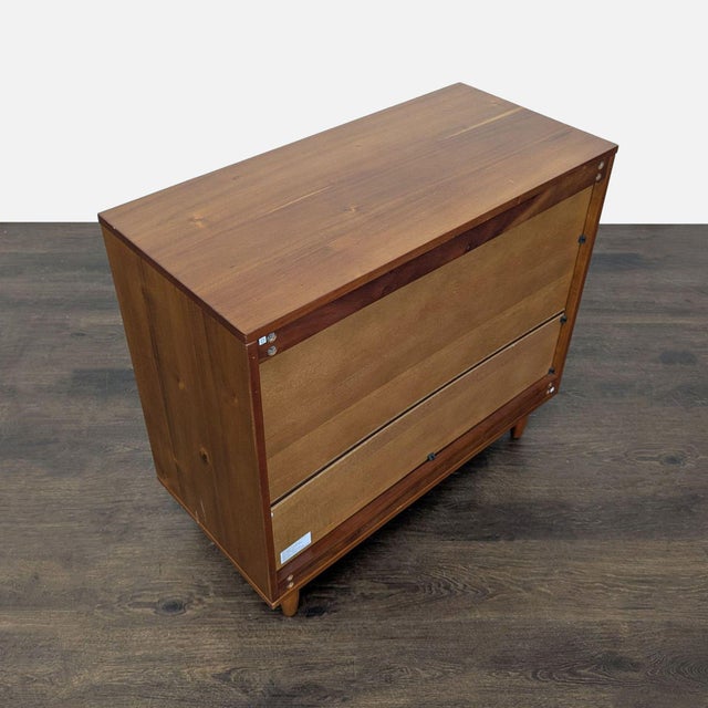 West Elm West Elm Storage Cabinet With Geometric Door Design For Sale - Image 4 of 4