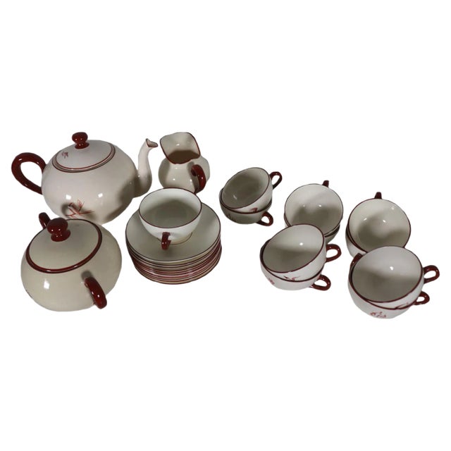 Tea Service by Richard Ginori for San Cristoforo, Milan, 1930s For Sale