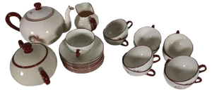 Tea Service by Richard Ginori for San Cristoforo, Milan, 1930s