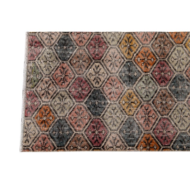 Vintage Turkish Scatter Wool Rug 4 X 6 For Sale - Image 9 of 13