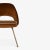 Metal Knoll Saarinen Executive Armless Chairs in Cognac & Créme Velvet, Oro Gold Legs - Set of 6 For Sale - Image 7 of 11