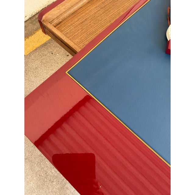 Red Jonathan Charles Red Lacquer Polly Rose Cocktail Table For Sale - Image 8 of 8