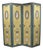 Late 20th Century Neoclassical Robert Adam Style 96" Large 4 Panel Folding Screen Room Divider For Sale