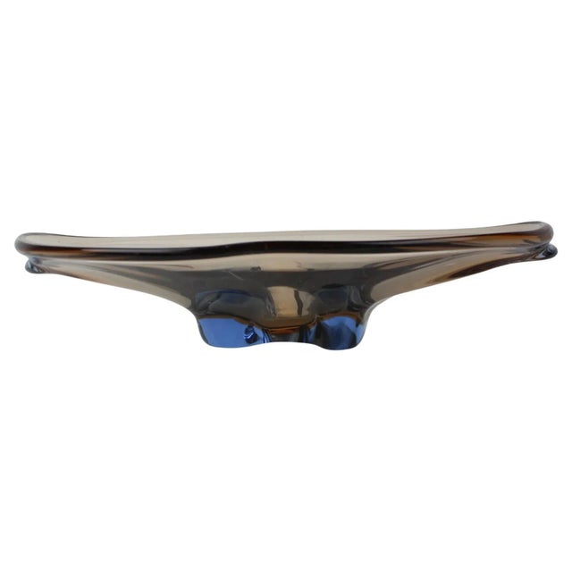 Mid-Century Art Glass Bowl by Zelezno Borske Sklo, 1960s For Sale - Image 9 of 9