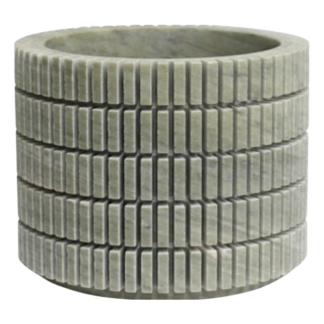 Pixel R2 Decorative Vase in Laguna Green Marble by Bufalini Marmi For Sale