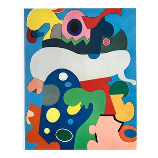 1970s 'He-Rose' European Modernist Colorful Lithograph Print For Sale